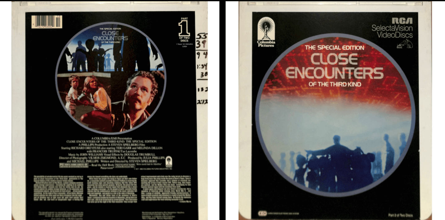 Close Encounters of the Third Kind VideoDisc Release