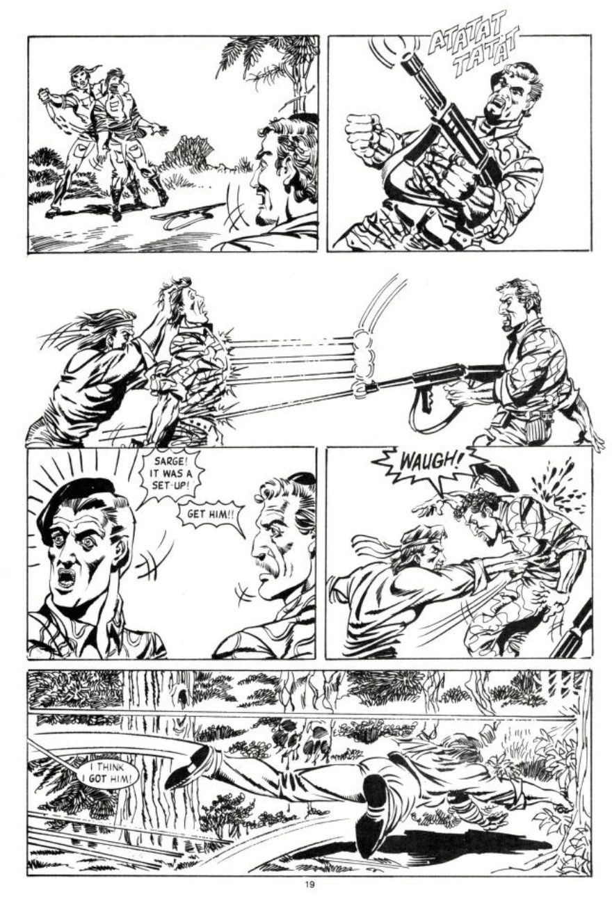 Rambo Comic Book Interior Page by Blackthorne Publishing